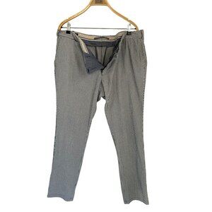 SUITSUPPLY Trousers Cotton Pants Blue White Pinstripe Size 38/31